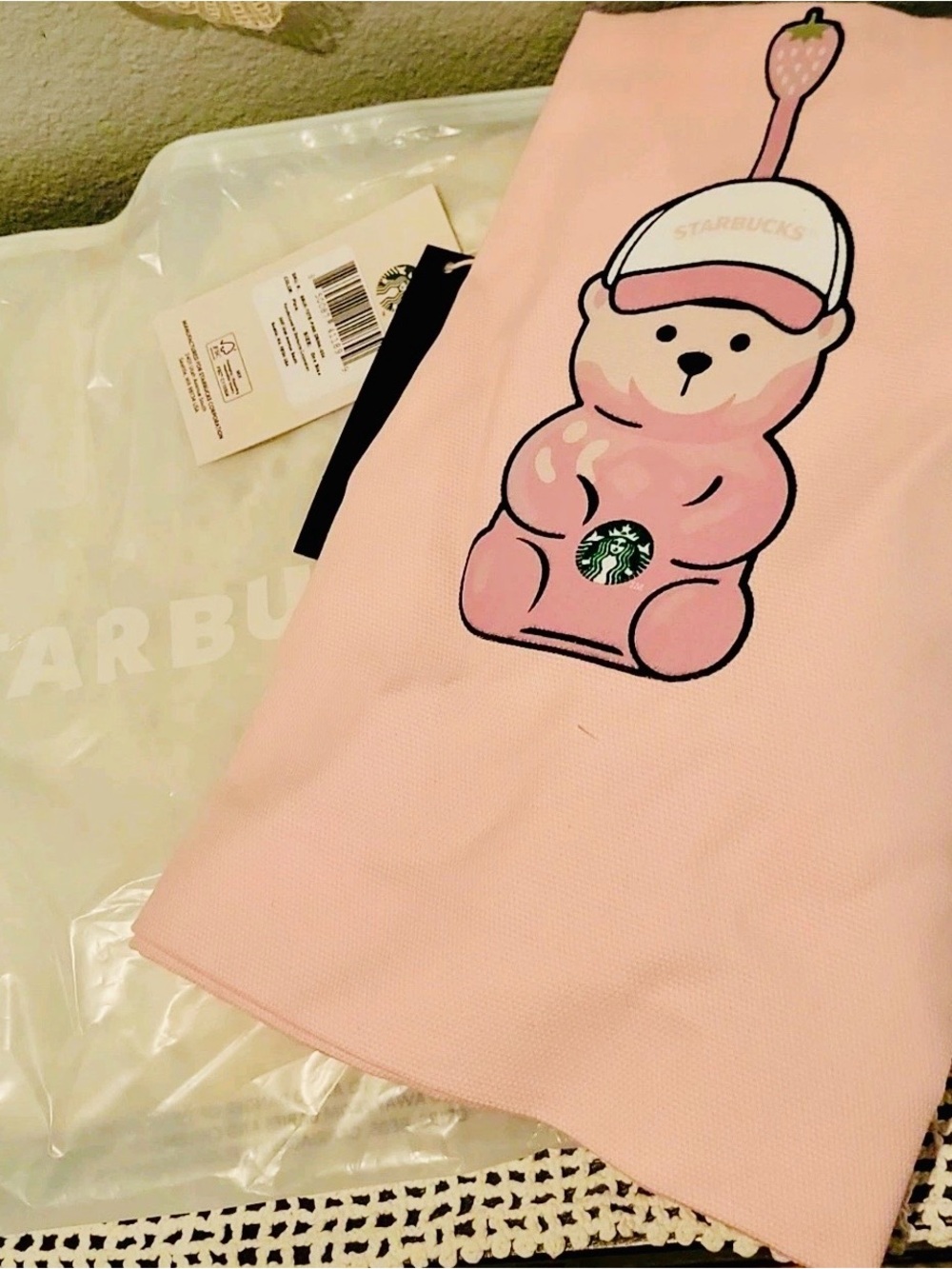 Starbucks Pink Bear Tote Bag